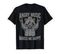 Angry Music Heavy Metal Raccoon Funny Metalhead - Ventilador de Metal Camiseta