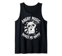 Angry Music Heavy Metal Raccoon Funny Metalhead - Ventilador de Metal Camiseta sin Mangas
