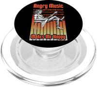 Angry Music Makes Me Happy Funny Heavy Metal Guitarrista PopSockets PopGrip para MagSafe