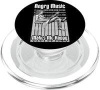 Angry Music Makes Me Happy Funny Heavy Metal Guitarrista PopSockets PopGrip para MagSafe