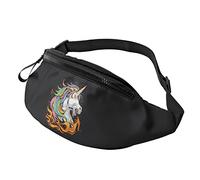 Angry Mythical Unicorn with Fire Fanny Pack Sport Casual Riñonera para Mujeres Hombres de Moda