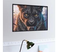 Angry Panthère Noire Puzzle 500 Piezas Portátil Familiar Compacto Animal de compagnie Rompecabezas 3D para Familia Desafío Intelectual Maquetas Educativas Construir 500 PCS
