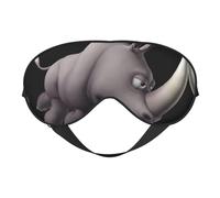 Angry Rhino - Antifaz reversible para dormir, ideal para camping, meditación y turnos, ajuste cómodo, sin fugas de luz