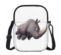 Angry Rhino - Bolso cruzado pequeño para mujer, mini bolso bandolera para viajes, correr, teléfono, mochila de hombro