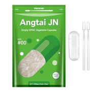 AngtaiJN Cápsulas veganas vacías Tamaño 00-Cápsulas vacías transparentes para rellenar con 2 microcucharas, cápsulas vacías de bricolaje 00, 1000 piezas