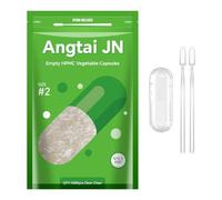 AngtaiJN Cápsulas veganas vacías Tamaño 2-Cápsulas vacías transparentes para rellenar con 2 microcucharas, cápsulas vacías de bricolaje 2, 1000 piezas