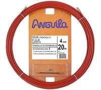 Anguila Guía Pasacables Fleje de Acero T. Intercambiables Rojo ⌀4mm 20m