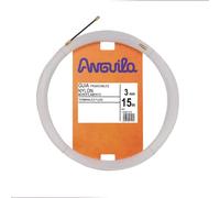 Anguila Guía Pasacables Nylon Blanco ⌀3mm 15m T.Fijos Electricista
