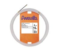 Anguila Guía Pasacables Nylon Blanco ⌀4mm 15m T.Fijos Electricista