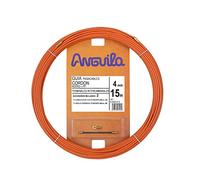 Anguila| Guía Pasacables | Terminales Intercambiables | Cordón de Acero + Propileno | Color Naranja | Diámetro 4mm | 15 metros