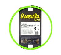 Anguila Max 75330006 Guía pasacables Especial Tubos Estrechos Poliéster Trenzada Monofilamento 3mm 6 Metros y terminales Mixtos, Verde