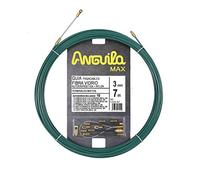 ANGUILA MAX - Guía pasacables Fibra de Vidrio Reforzada + Nylon, 7 m, Diámetro 3 mm, Terminales Mixtos, Verde.