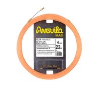 Anguila Max | Guía Pasacables | Terminales Mixtos | Monofilamento | BI-Nylon | Color Salmón | Diámetro 4mm | 22 metros