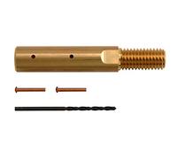 Anguila Terminal Rosca Latón Fibra ⌀9mm Reparación Pasacables M5 | Terminal de latón de recambio para reparar la punta de las guías de fibra de gran diámetro; unión roscada M12