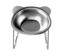 Angulado Mascotas - Plato Inclinado Alto, Soporte Firme | Estructura Ergonómica para Cuidado Vertebral Felino, Ideal para Grandes, Pequeños, Comidas En Casa Confortables