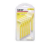LACER - Cepillo Interdental Angular Fino Pack 6 Unidades, Mango Angulado, Máxima Eficacia, Filamentos Tynex, Cerdas Finas, Previene y Elimina la Placa Bacteriana, Cerdas Suaves