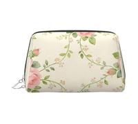 Angular Warm Shapes - Bolsa de maquillaje de viaje, bonita bolsa de cosméticos para mujer, para bolso y uso en movimiento, Corona de flores rosas, One Size, Clásico