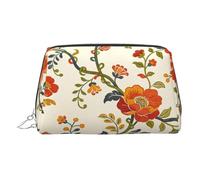 Angular Warm Shapes - Bolsa de maquillaje de viaje, bonita bolsa de cosméticos para mujer, para bolso y uso en movimiento, Floral retro, One Size, Clásico