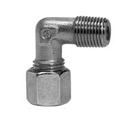Ángulo de atornillado, R 1 A, diámetro exterior del tubo de 28 mm, PN máx. 160 bar, SW1 41, SW2 36, acero galvanizado.