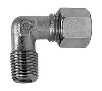 Ángulo de atornillado, R 3/4 A, diámetro exterior del tubo de 22 mm, PN máx. 160 bar, SW1 36, SW2 27, acero galvanizado.
