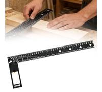 Ángulo de carpintero - Regla multiángulo con doble escala, precisión de doble cara, multiángulo, herramienta cuadrada, para arquitectos, carpinteros y escuelas, para marcar, medir (30 x 25 cm)