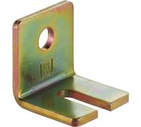 Ángulo de fijación para casco, 104 W, simple, acero amarillo pasivado, 1 pieza