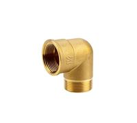 Ángulo de latón GARDENA con rosca interna y externa: codo con rosca de 42 mm (G 1 1/4 "), para cambiar la dirección de tuberías/mangueras (7285-20)