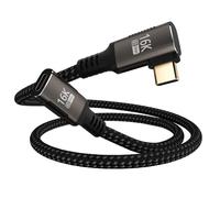 ángulo recto Cable extension USB 5 de 1m Compatible con Thunderbolt 5/4/3, Cable alargador usbc macho a hembra de 90 grados Carga rápida de 240W,USB-C extender de datos de 80 Gbps,16K@60Hz/8K@120Hz.