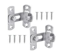 Ángulo Recto Cerradura de Puerta, 2 piezas Acero Inoxidable 90 Grados Ángulo Recto Pestillo de La Puerta Hebilla con 8 Tornillos para La Granero Ventana Deslizante Hardware de Bloqueo Perno