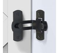 Ángulo recto Cerradura de puerta de 90 grados Hebilla Cerradura de puerta y ventana Cerradura de puerta corredera Cerradura de puerta de casa (negro)