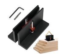 Ángulo recto Spline Jig, Woodworking Right Angle Tenon Clamp, Precision Splat for Table Saw, Aluminio Window, 7.09x1.97x3.94 pulgadas Corner Skip for Home Woodcraf Projects