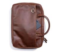 Angus Stoke Heston - Maletín de piel para cuchillos (tamaño XXL, funda de piel extragrande, con mucho espacio de almacenamiento y compartimento para portátil), diseño vintage de búfalo, marrón,