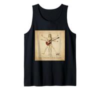 Angus Vitruvianus Citharae Magister. Funny Guitar Da Vinci Camiseta sin Mangas