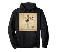 Angus Vitruvianus Citharae Magister. Funny Guitar Da Vinci Sudadera con Capucha