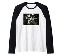 Angus Young ACDC Back Street Crawler Tour por Dick Barnatt Camiseta Manga Raglan