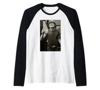 Angus Young ACDC Thunderstruck Guitarrista por Dick Barnatt Camiseta Manga Raglan