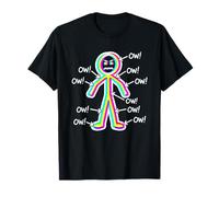Angustiado Divertido OW OW OW Stickman Conciencia del Dolor crónico Camiseta