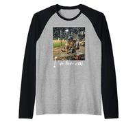 Angustiado I Live Here Now Capybara Baseball Cute Animal Camiseta Manga Raglan