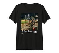 Angustiado I Live Here Now Capybara Baseball Cute Animal Camiseta Premium