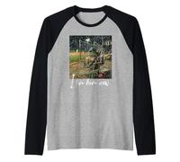 Angustiado I Live Here Now Frog Baseball Cute Animal Camiseta Manga Raglan