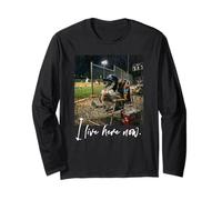 Angustiado I Live Here Now Goose Baseball Funny Animal Manga Larga