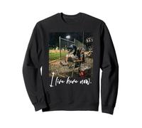 Angustiado I Live Here Now Goose Baseball Funny Animal Sudadera