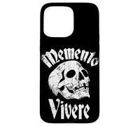 Angustiado Memento Vivere Tattoo Skull Stoic Philosophers Carcasa para iPhone 15 Pro MAX