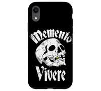 Angustiado Memento Vivere Tattoo Skull Stoic Philosophers Carcasa para iPhone XR