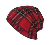 ANGYANG Gorra de Calavera Royal Stewart Tartan Gorro de Punto Pasamontañas de poliéster Gorro Holgado Gorro para Correr