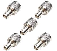 ANHAN N Tipo Macho a BNC Hembra Conector N a BNC Jack RF Adaptador coaxial Antena convertidor Conectores para Radio walkie Talkie 5 Unidades