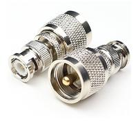 ANHAN UHF Macho PL259 PL-259 a BNC Macho Jack RF Adaptador coaxial UHF a BNC Conector 2 Paquetes