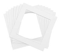 Anhow 8pcs Paspartú 14x14 cm, Passepartout Carton para Fotos, Carteles, Impresiones Artísticas - Blanco/ 1,5 mm
