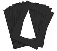 Anhow 8pcs Paspartú 15x20 cm, Passepartout Carton para Fotos, Carteles, Impresiones Artísticas - Negro/ 1,5 mm