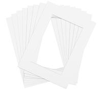 Anhow 8pcs Paspartú 20x25 cm, Passepartout Carton para Fotos, Carteles, Impresiones Artísticas - Blanco/ 1,5 mm